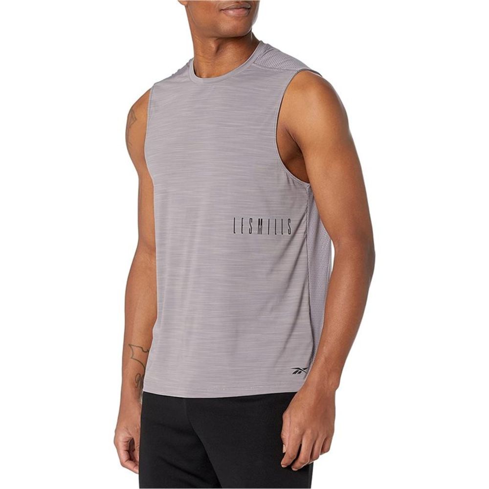 Reebok Men's Sleeveless Muscle Tee in Light Gray